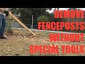 Easiest way to remove chain-link fence posts without special tools