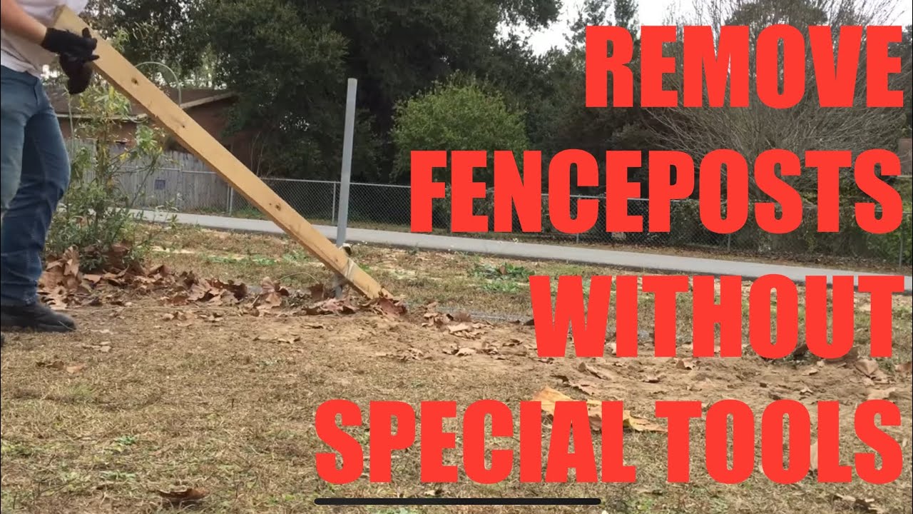 Easiest Way To Remove Chain Link Fence Posts Without Special Tools Youtube