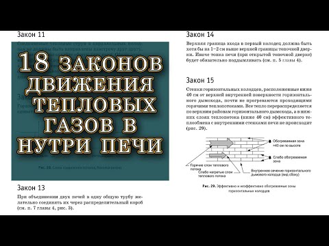 18 законов движения газов в печи.