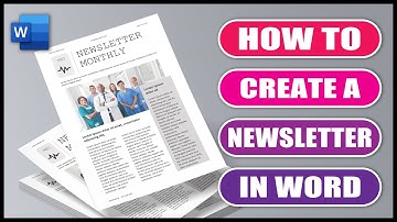 How to Create Newsletters in Word | Make a professional Newsletter in Word