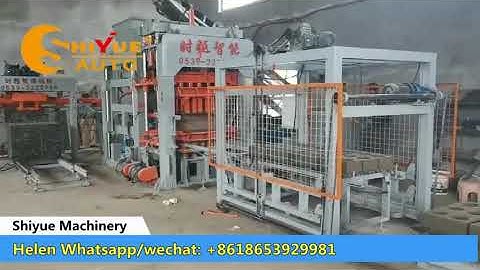 Shiyue Hydraulic Full Automatic Concrete Block Making Machine QT8-15 production line worksite