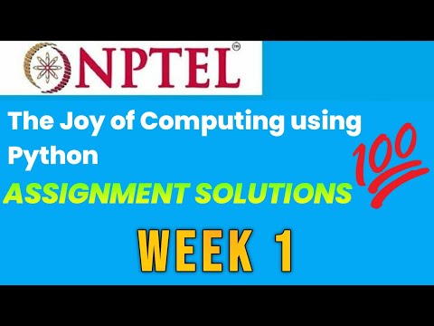 NPTEL  The Joy of Computing using Python week - 1 Assignment Answers | Jan - April 2021