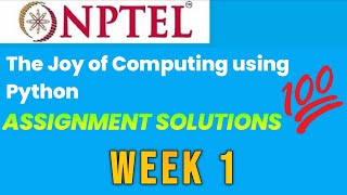 NPTEL  The Joy of Computing using Python week - 1 Assignment Answers | Jan - April 2021