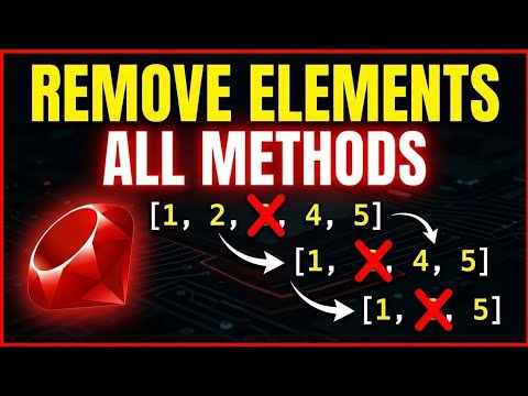 All Ways to Remove Elements from Ruby Arrays 💎 | Complete Guide #Ruby #Coding