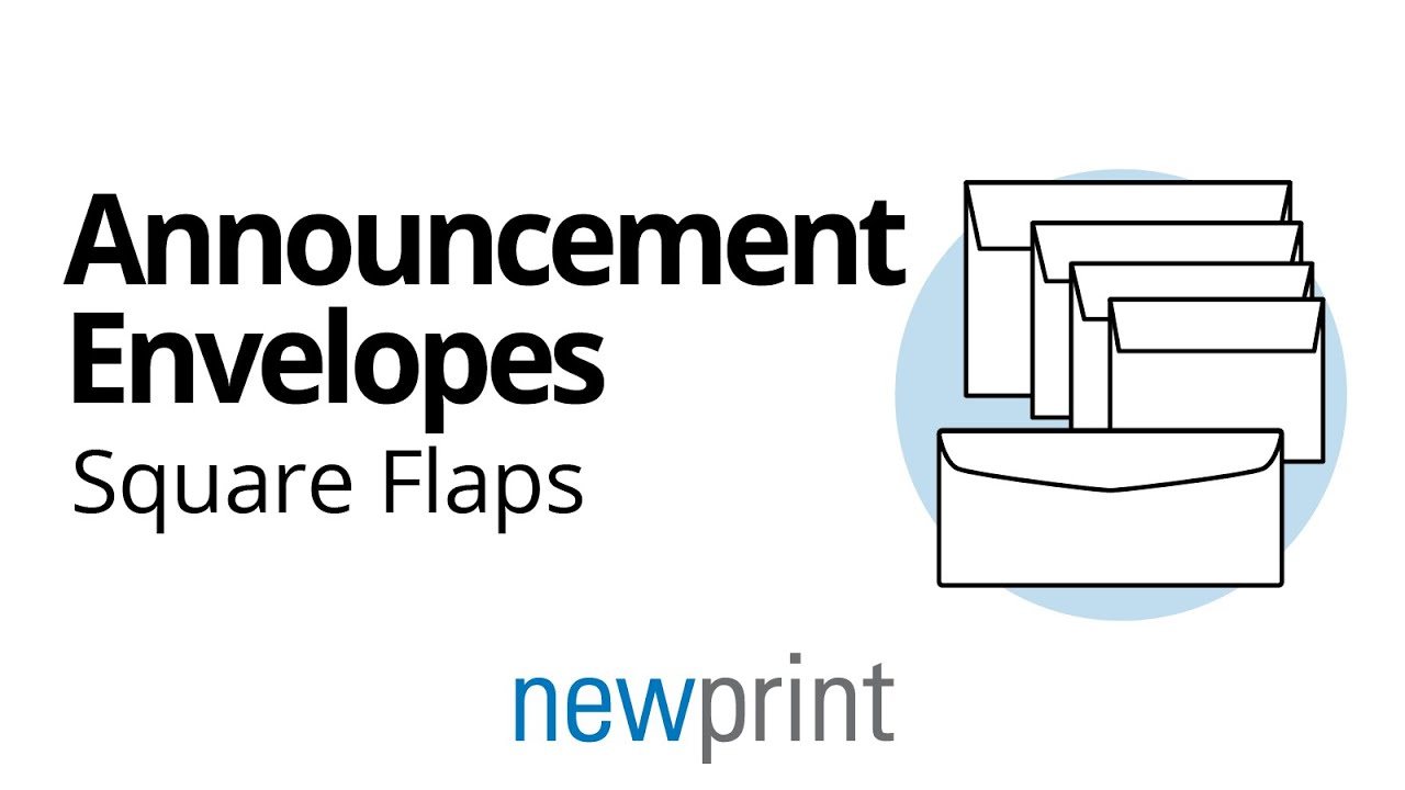 Announcement Envelopes Square Flaps | Newprint