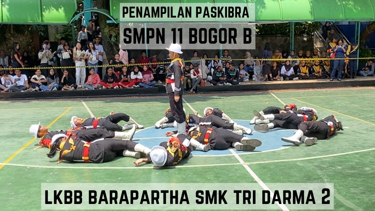 PENAMPILAN PASKIBRA SMPN 11 BOGOR B DI LKBB TRI DARMA 2