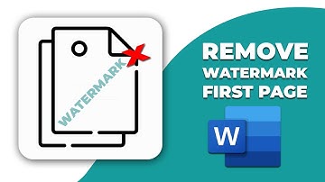 how to remove watermark only from first page in Word
