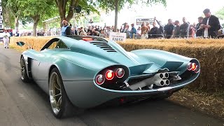 Brand New $7.5 Million Pagani Huayra CODALUNGA Sound, Revs, Accelerations at Goodwood FOS 2022!