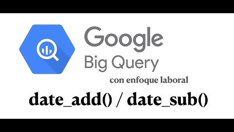 Funciones de fecha SQL Google BigQuery: date_add() y date_sub()