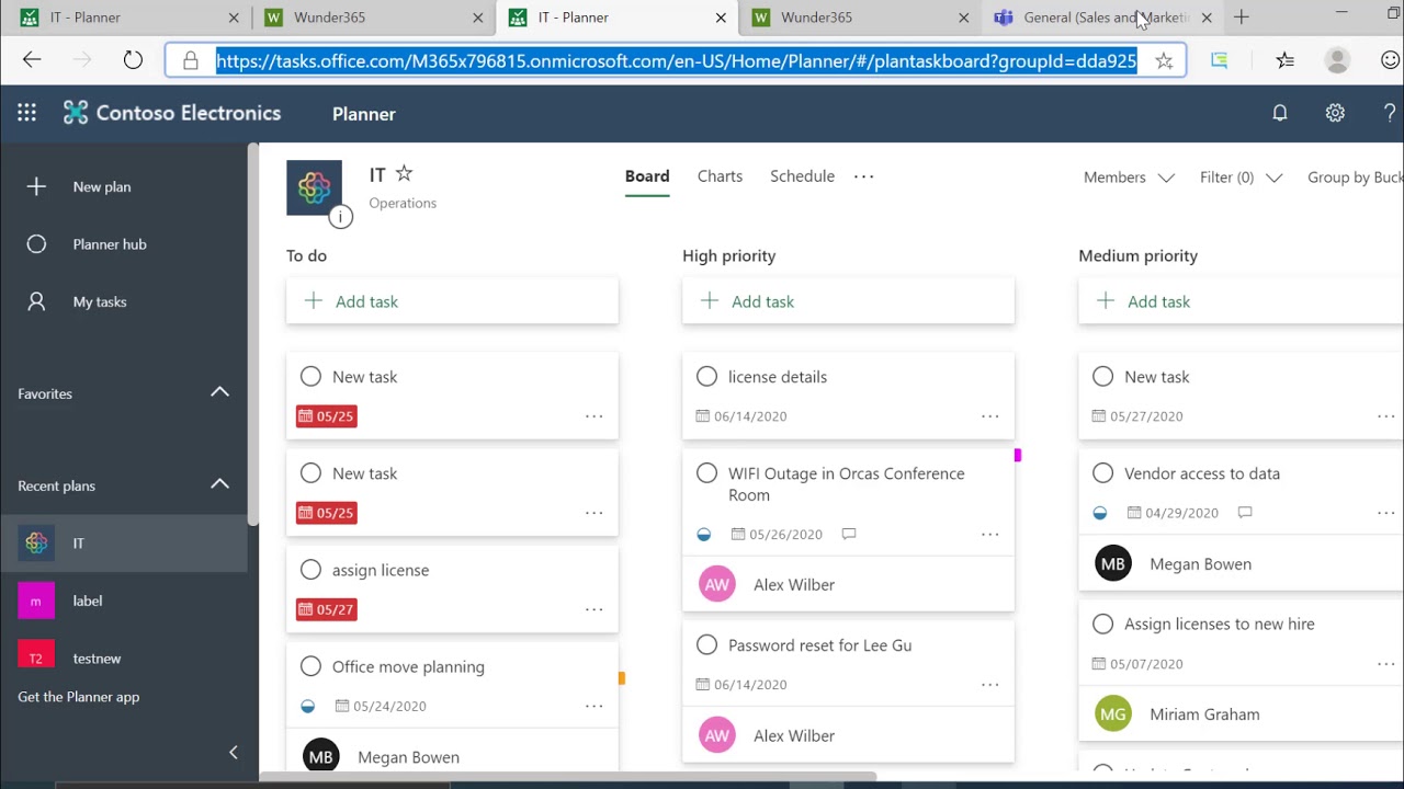 assign planner task to group