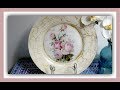 Plato decorado con decoupage y craquelado casero con cola blanca (pegamento escolar) - tutorial -diy