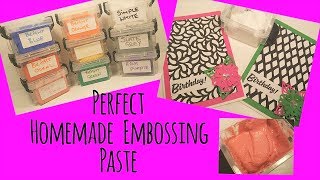 How to make perfect Embossing Paste | Mixed Up Moments