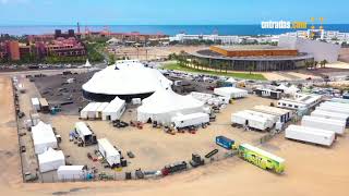 Ya Está Lista La Carpa De Totem En Meloneras Entradas.com