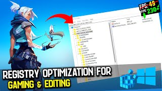 ➢registry optimization for gaming & editing | windows optimization | best registry settings | 2022 |