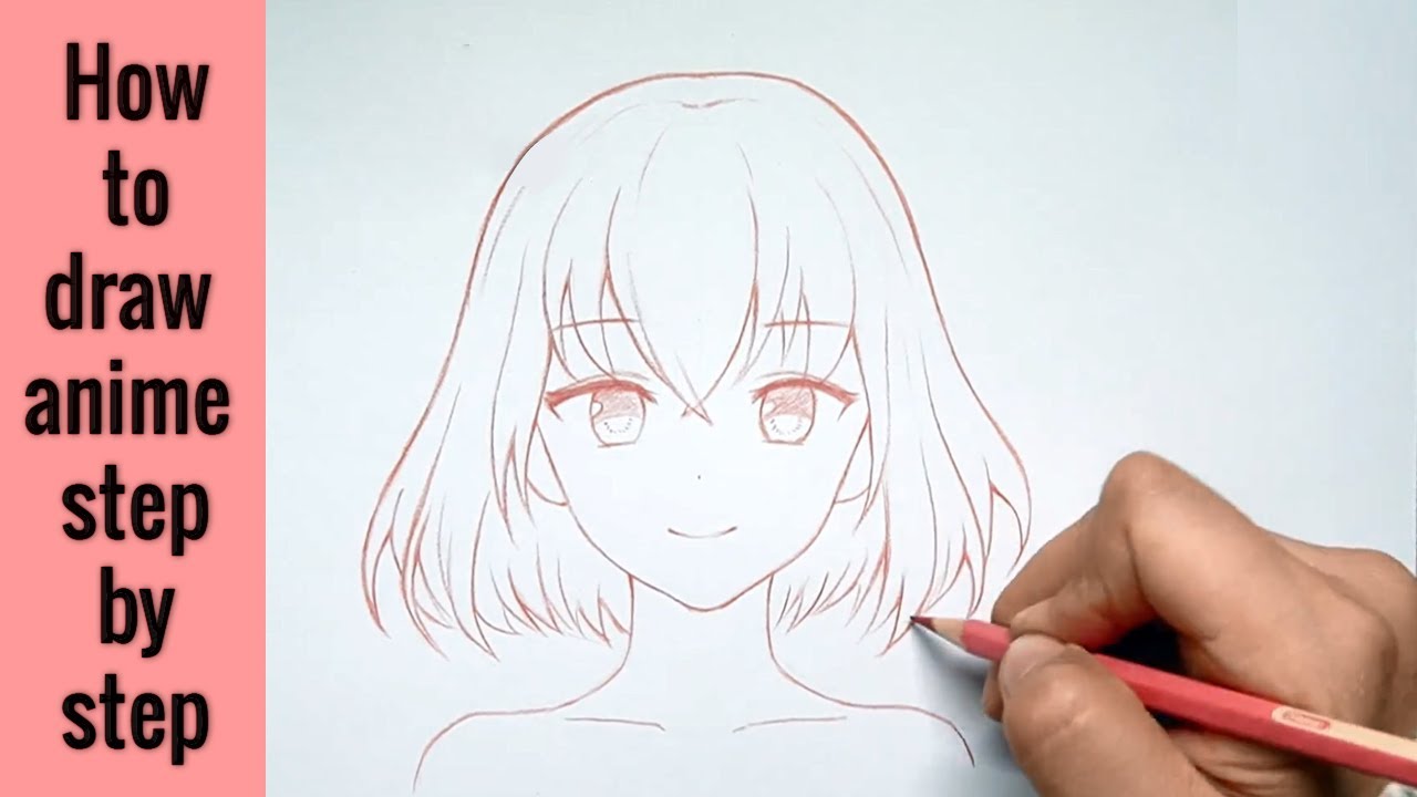 Hướng dẫn vẽ anime đơn giản từng bước | How to draw anime step by ...