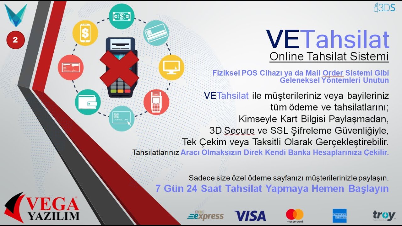 Vetahsilat Online Tahsilat Sistemi Vega Yazilim Istanbul 0212 427 02 01