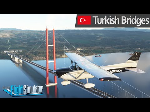 Çanakkale 1915 Köprüsü artık Microsoft Flight Simulator'da! Turkish Bridges çıktı...