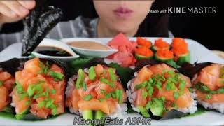 Naomi eats asmr sushi rolls 🍣(bites only) screenshot 5