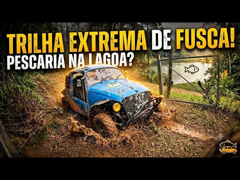 FOMOS DE FUSCA DE TRILHA NA LAGOA, PESCARIA EM TIMBO/SC ! 🚗💨