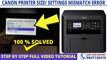 Canon MF 221d Printer Size/Settings Mismatch Error | 100 % Solved Step By Step | BN Computer Butwal