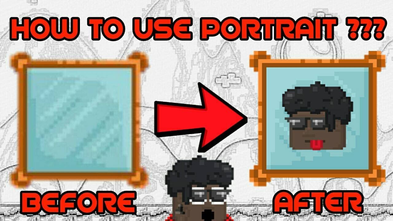 HOW TO PAINT UR FACE ON PORTRAIT ??? GROWTOPIA YouTube