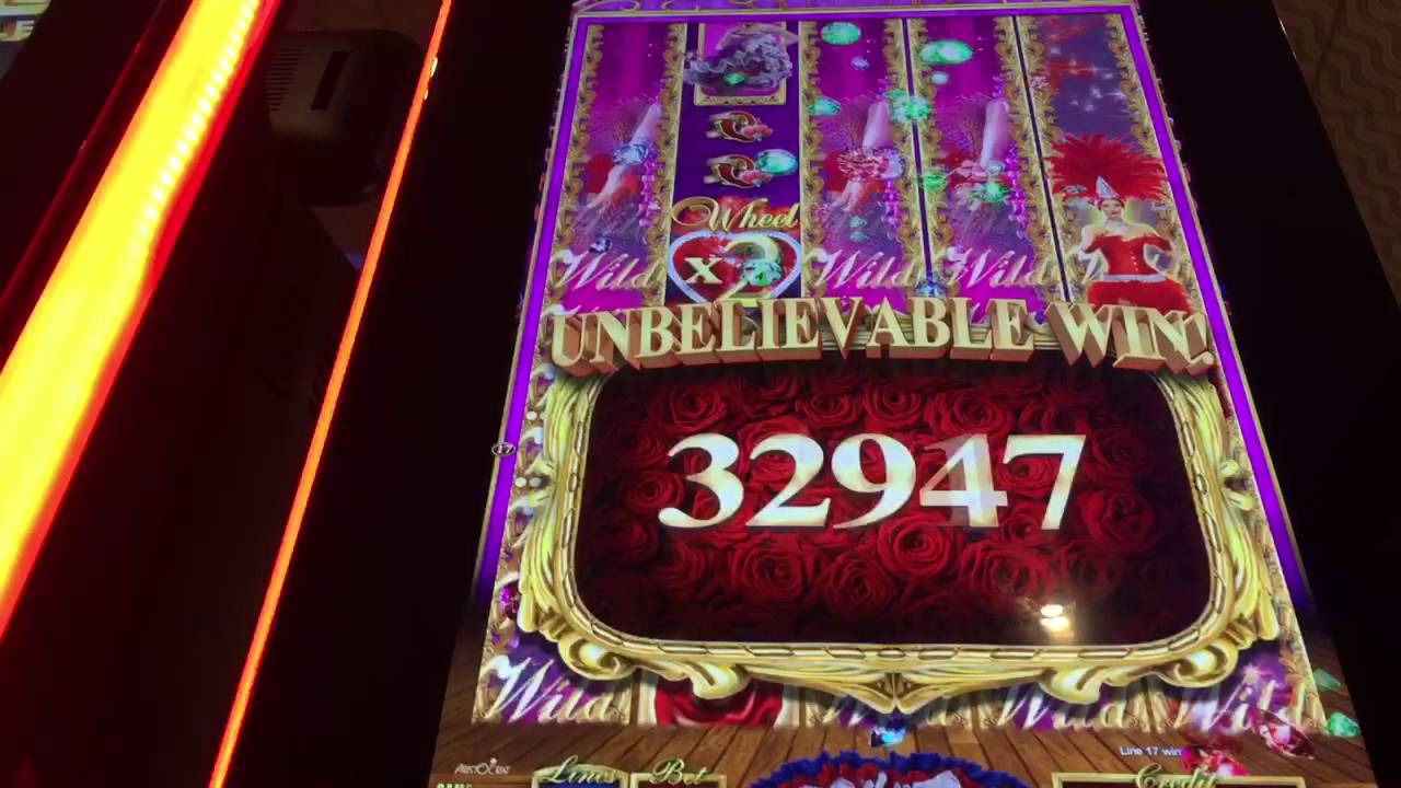 Huge win!  Can Can slot machine high kick bonus