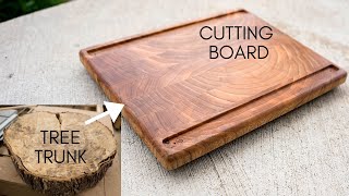 A Piece of Log to Awesome Butcher Block End Grain Cutting Board