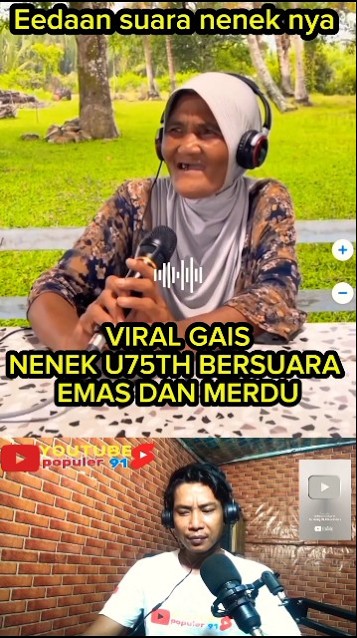 Nenek viral bersuara emas, yang muda gigit jari dengar suara nenek ini #viralshort #viralvideo #god