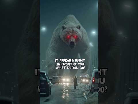 🐾 A huge shadow breaks through the snowfall… It’s not a dream. It’s coming for you. 🥶 #polarbear