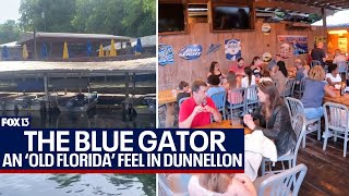 Inside Blue Gator Tiki Bar in Dunnellon