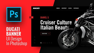 Design Ducati Web Banner UI in Photoshop CC - Speed Art