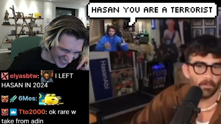 xQc Dies Laughing at Adin Ross Calling Hasan a Terrorist
