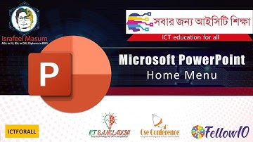 Powerpoint Home Menu Tutorial in Bangla | পাওয়ারপয়েন্ট হোম মেনু | PowerPoint Bangla Tutorial