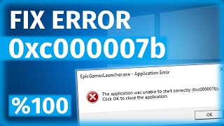 fix 0xc00007b application error (0 fix) for any games or apps | unable to start correctly error