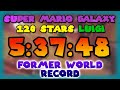 Super Mario Galaxy 120 Star Luigi Speedrun in 5:37:48