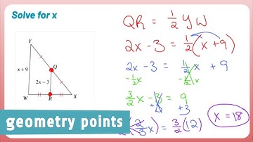 Geometry Points: Midsegment of a Triangle (Example 1)
