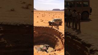 COLOSSAL RESCUE: Giant Elephant Trapped in Desert Sinkhole Requires Mega Machine Airlift! #shorts