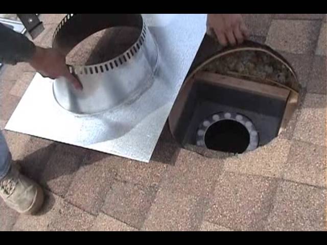 Wood stove in traditional brick fireplace