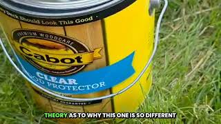 Comparing Cabot, Valspar, and Behr stains.