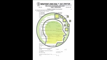 Newtons inn Coaching center mathematics mid term paper for class 12th (Science Group) 2023-2024