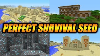 PERFECT MINECRAFT SURVIVAL SEED!! - Minecraft Console Edition Amazing Survival Seed!! @LegendaryP0tat0