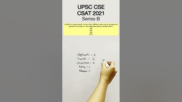 UPSC CSE Prelims - CSAT 2021 Q.54) In a chess board ... #aptitude #upscaptitude #upsccsat