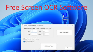 Free Screen OCR Software