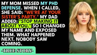My Parents Skipped My PhD Defense for My Sister's Party — What I Did Next Destroyed Everything Th...