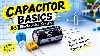 Capacitor Basics Explained ⚡ | What Is a Capacitor | Electronics Basics #3