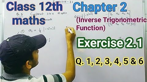 exercise 2.1 class 12 maths | ncert solution maths class 12|inverse trigonometric functions class 12