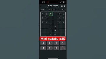 Mini Sudoku #35 (Monday 15 Sept 2025) #linkedin #linkedingames #sudoku