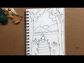 Lake view drawing | Lake drawing | Scenery drawing #lake #scenery #scenerydrawing #art #easydrawing