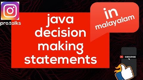 Decision making statements (if, if-else, if-else ladder, switch) in Java