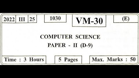 XII HSC MARCH 2022 Computer Science-II Question Paper Soln  #hsc #computerscience #maharashtraboard